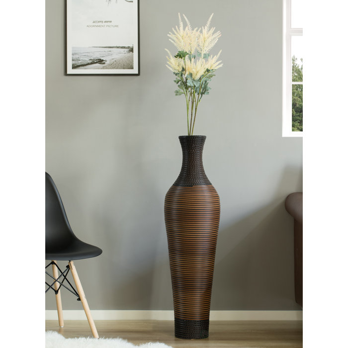 World Menagerie Wood Floor Vase & Reviews Wayfair